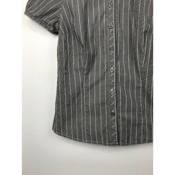 The Limited Women's Blouse Button Down Collar Grey - Picture 3 of 11